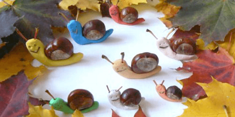 Поделки из пластилина для детей осень