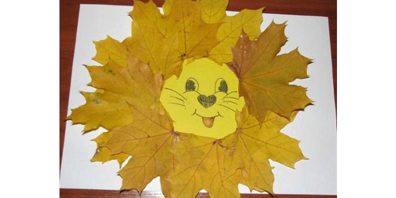Поделки из сухих листьев для детей