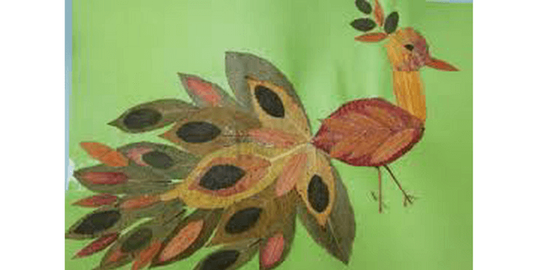 Поделки из сухих листьев для детей