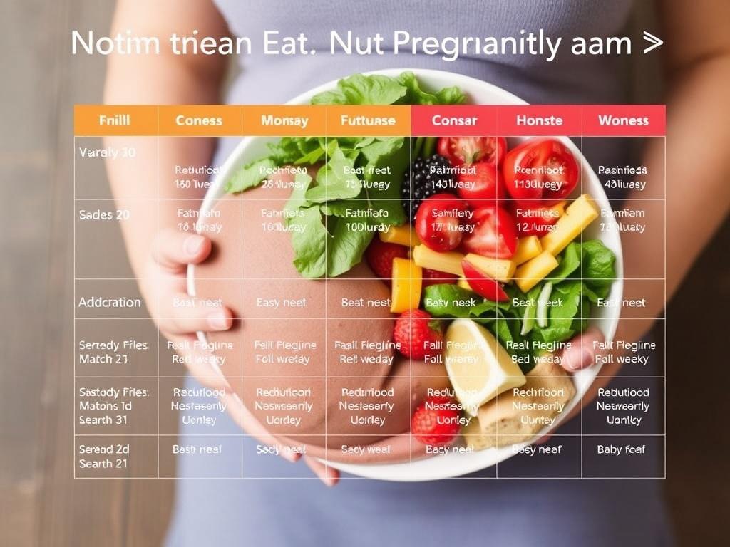     Alimentación durante el embarazo: qué comer y qué evitar.. Plan de comidas ejemplo y tabla de ideas para la semana