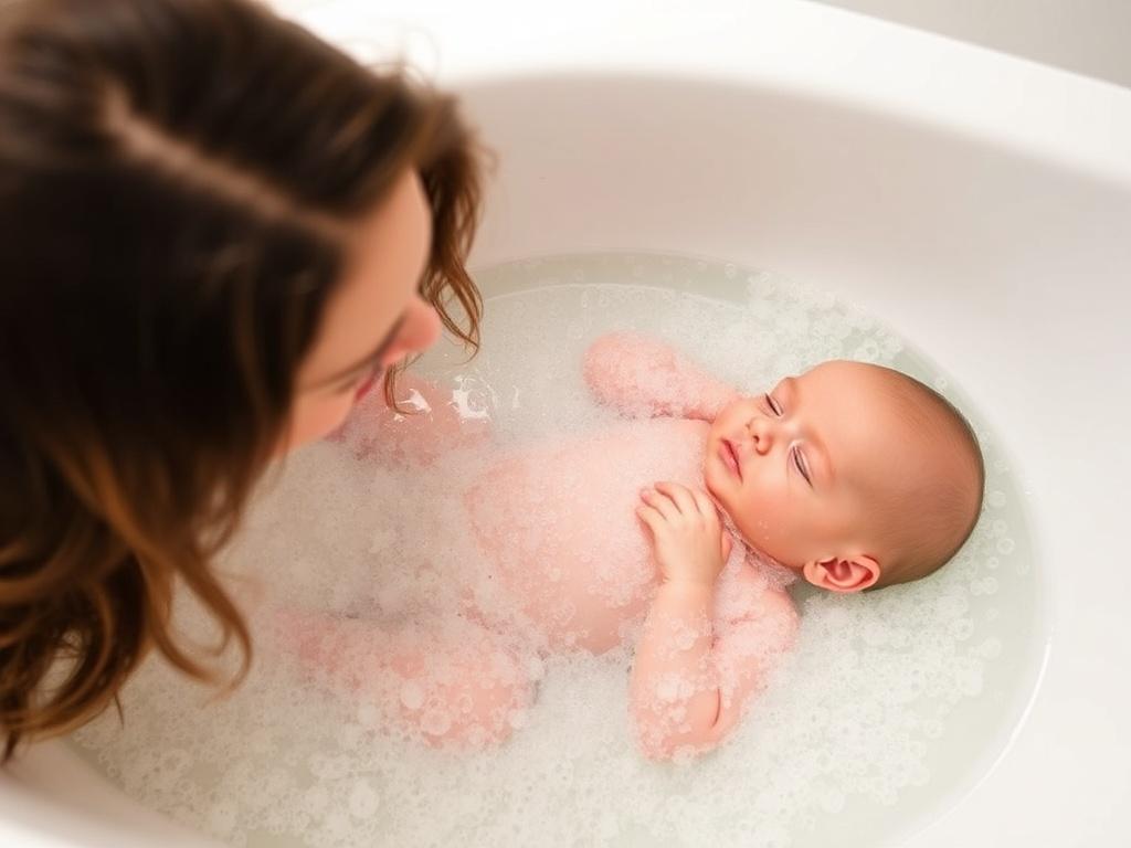Le Bain de Bébé : Un Moment de Détente en Toute Sécurité. Bañar al bebé después de vacunas, episodios de enfermedad o con la piel atópica