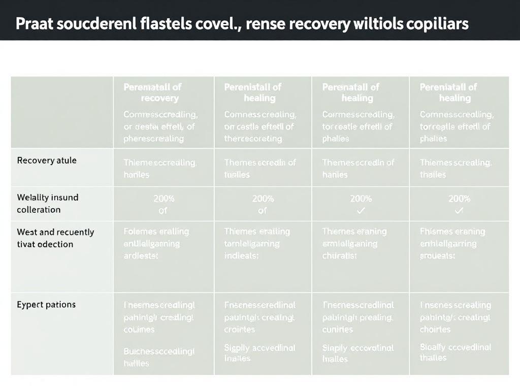 Curación del perineo y recuperación después del parto.. Tabla resumen: fases de recuperación y expectativas